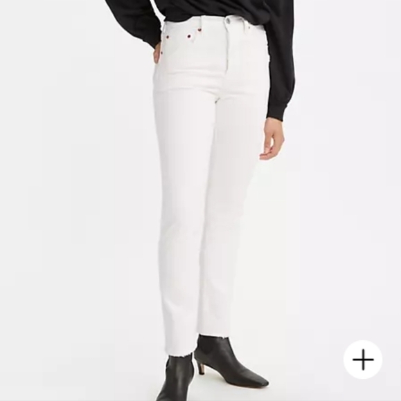 NWT Levi's Premium 501 HIGH RISE SKINNY WOMEN'S WHITE JEANS - Picture 1 of 10